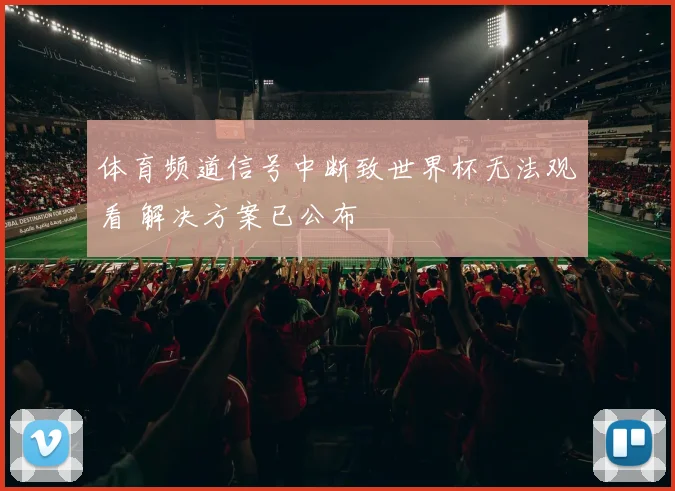体育频道信号中断致世界杯无法观看 解决方案已公布